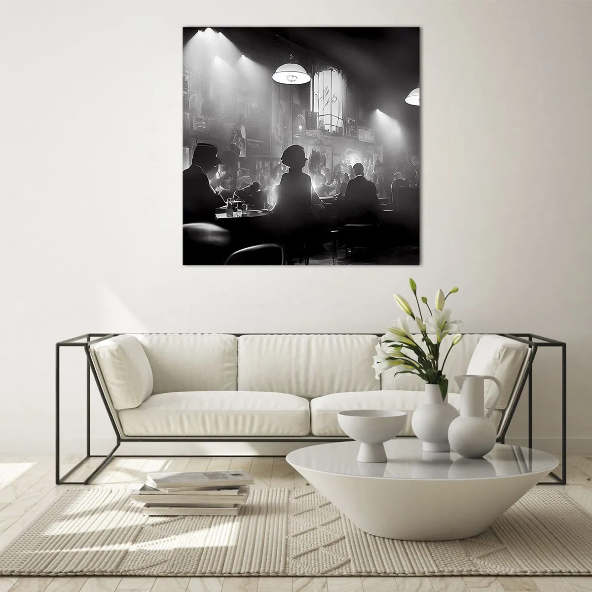 Obraz na skle - V jazzovej atmosfére - 40x40 cm