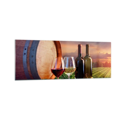 Obraz na skle - Tu má život chuť - 140x50 cm