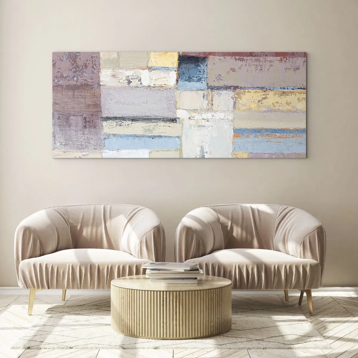 Obraz na skle - Kľud geometrie - 140x50 cm