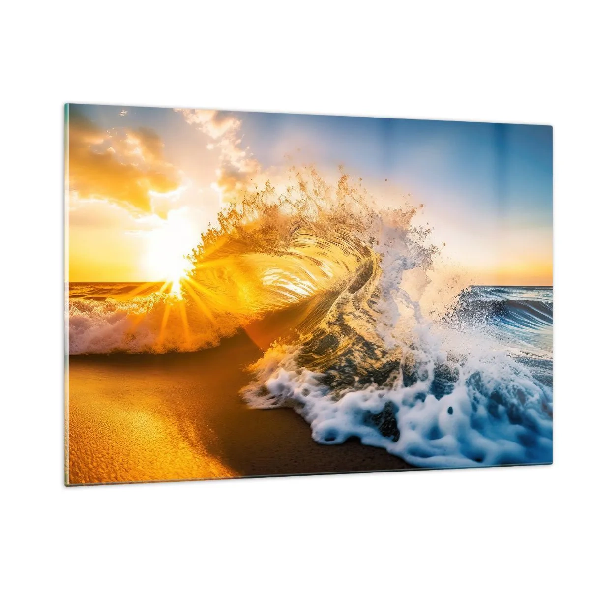 Obraz na skle - Hra v piesku - 120x80 cm