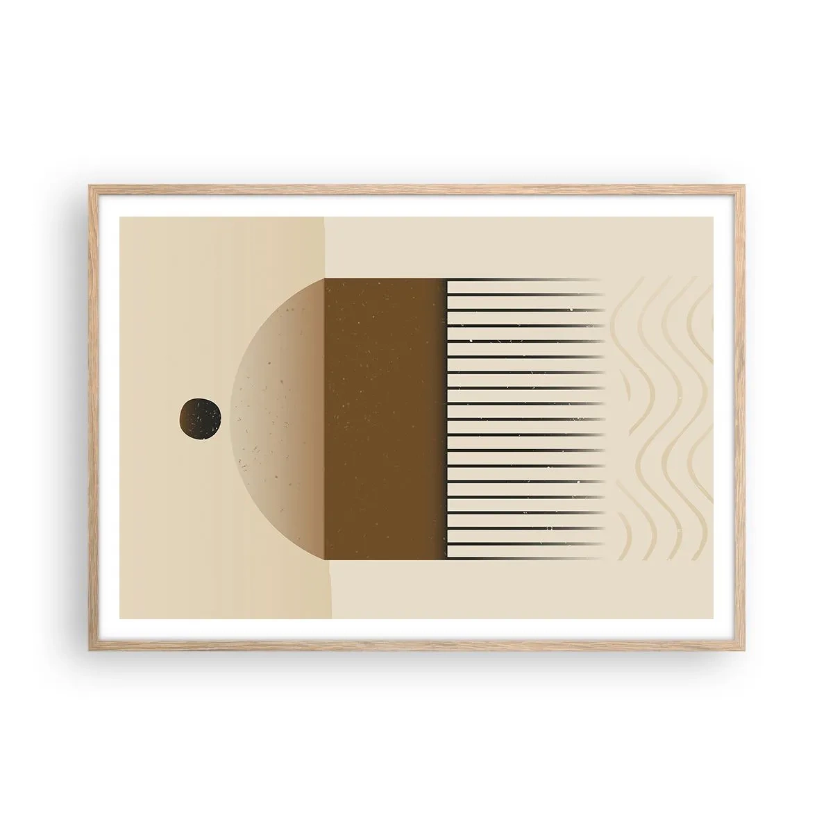 Plagát v ráme zo svetlého duba - Rôzne stavy - 100x70 cm