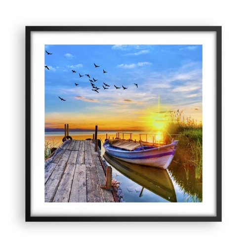 Plagát v čiernom ráme - Dovidenia, do zajtrajška - 50x50 cm