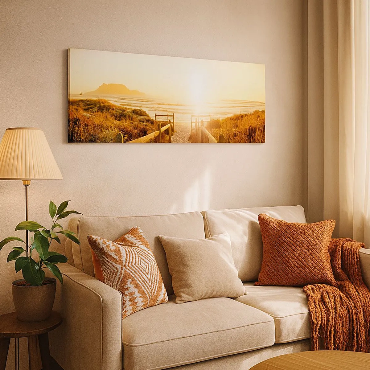 Obraz na plátne - Dunami smerom k slnku - 100x40 cm