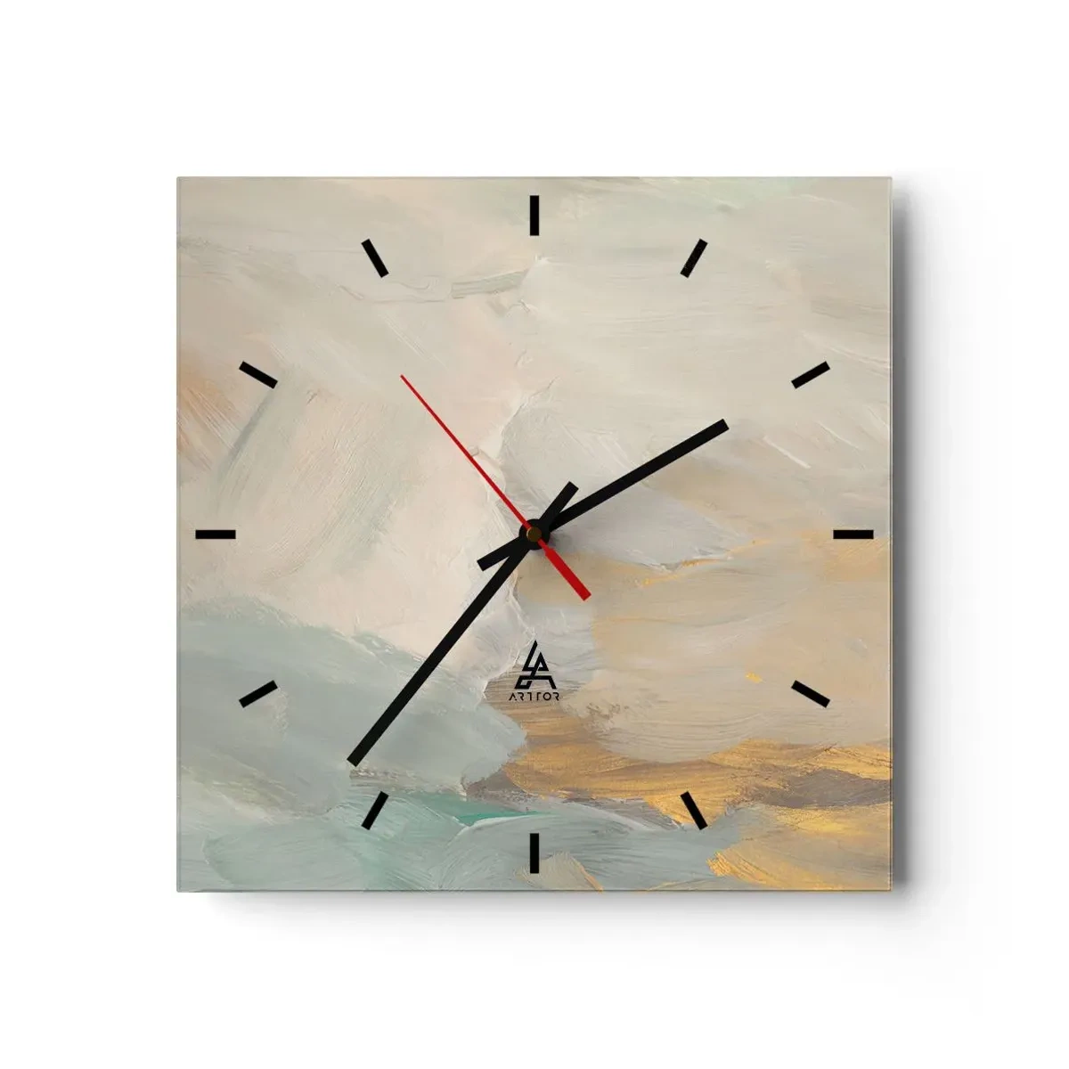 Nástenné hodiny - Abstrakcia – krajina nehy - 40x40 cm