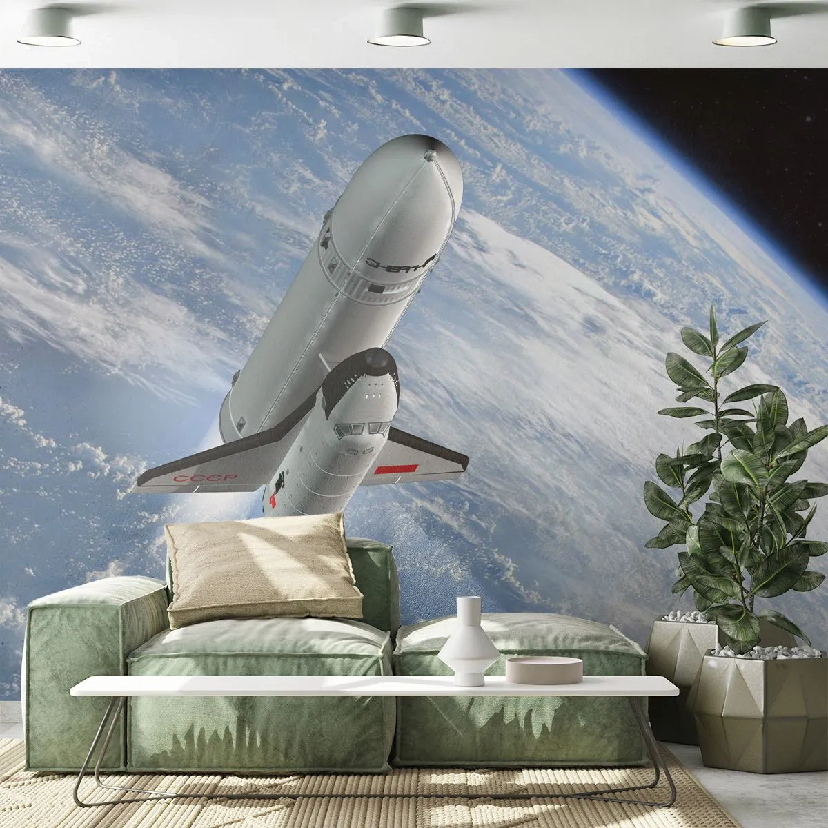 Fototapeta Premium Sand - Vesmírne nanebovstúpenie - Kozmos, Sputnik, Vesmírna raketa - 400x280 cm