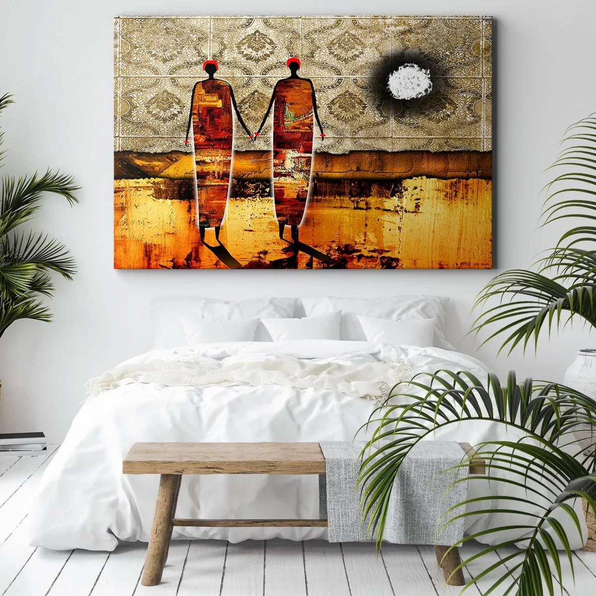 Obraz na plátne - Etnická kompozícia vo farbách Afriky - 120x80 cm