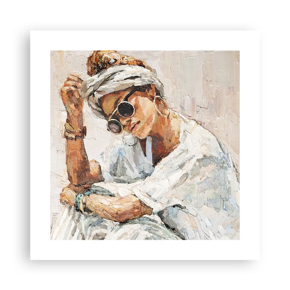 Plagát - Portrét v plnom slnku - 40x40 cm