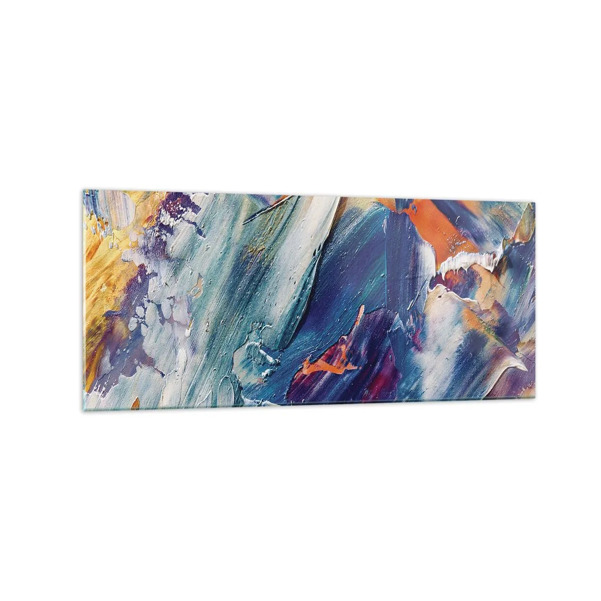 Obraz na skle - Chaos farieb - 120x50 cm
