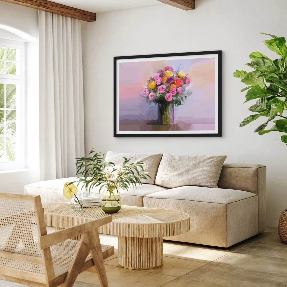 Plagát v čiernom ráme - Zachytená krása - 70x50 cm