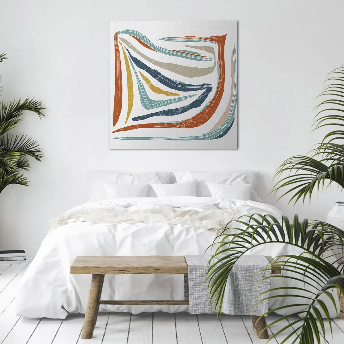 Obraz na plátne - Priateľsky usmievavá abstrakcia - 60x60 cm