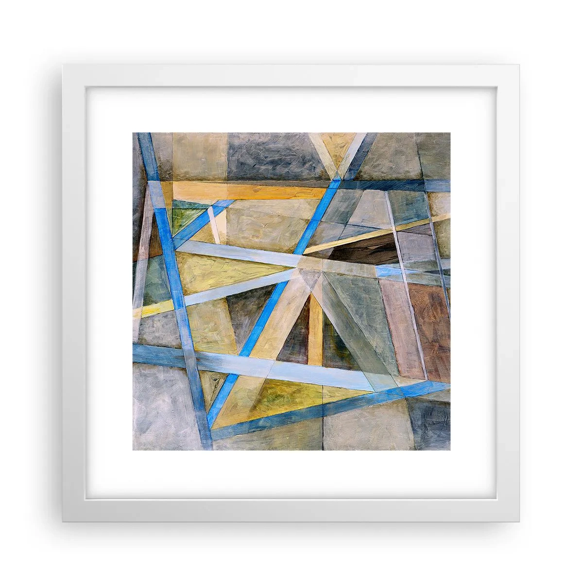 Plagát v bielom ráme - Priamo alebo diagonálne? - 30x30 cm