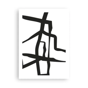 Plagát - Čiernobiela konštrukcia - 50x70 cm