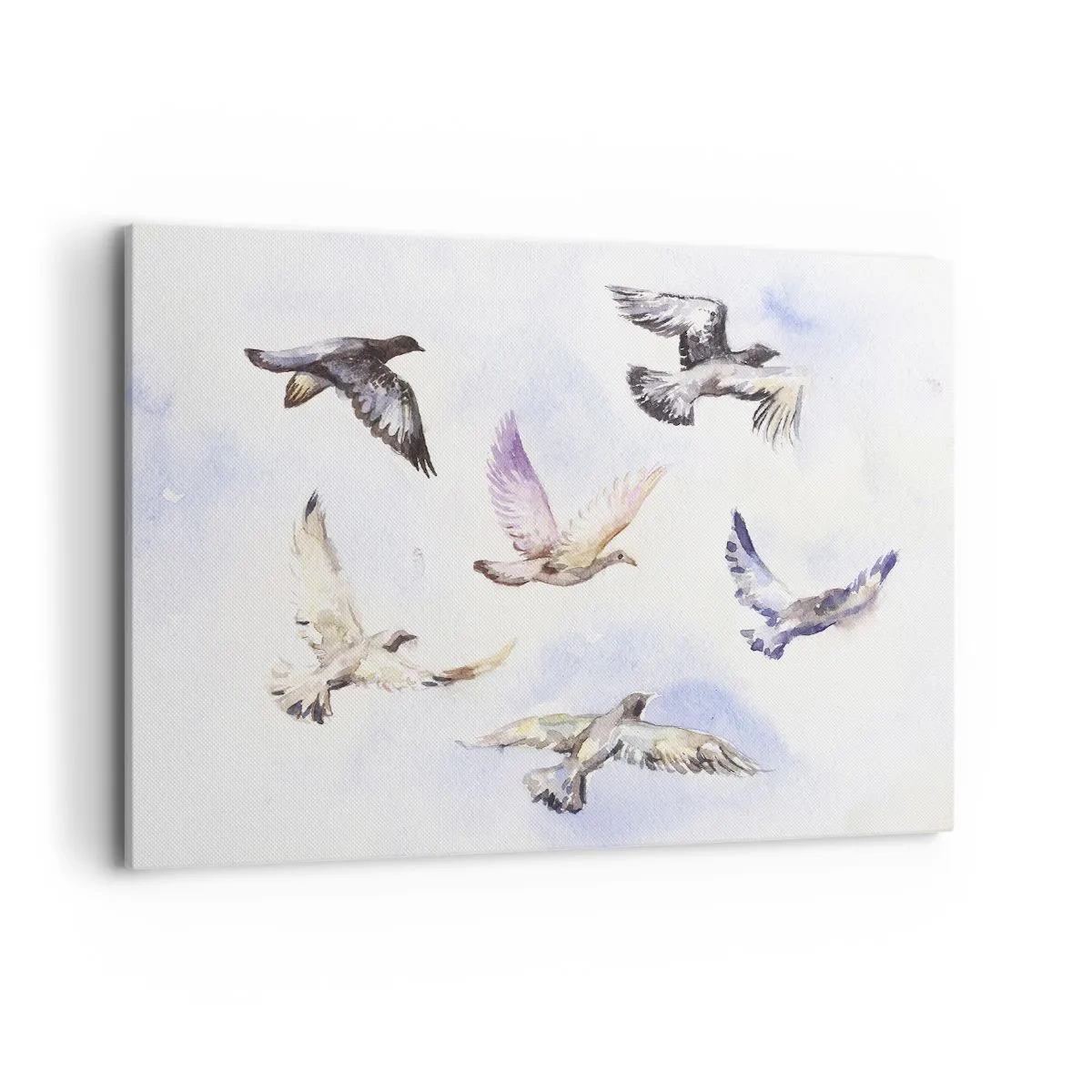 Obraz na plátne - Sloboda v šedej a modrej - 100x70 cm