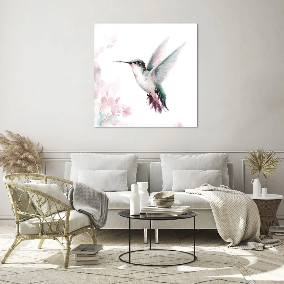 Obraz na skle - Mávanie - 60x60 cm