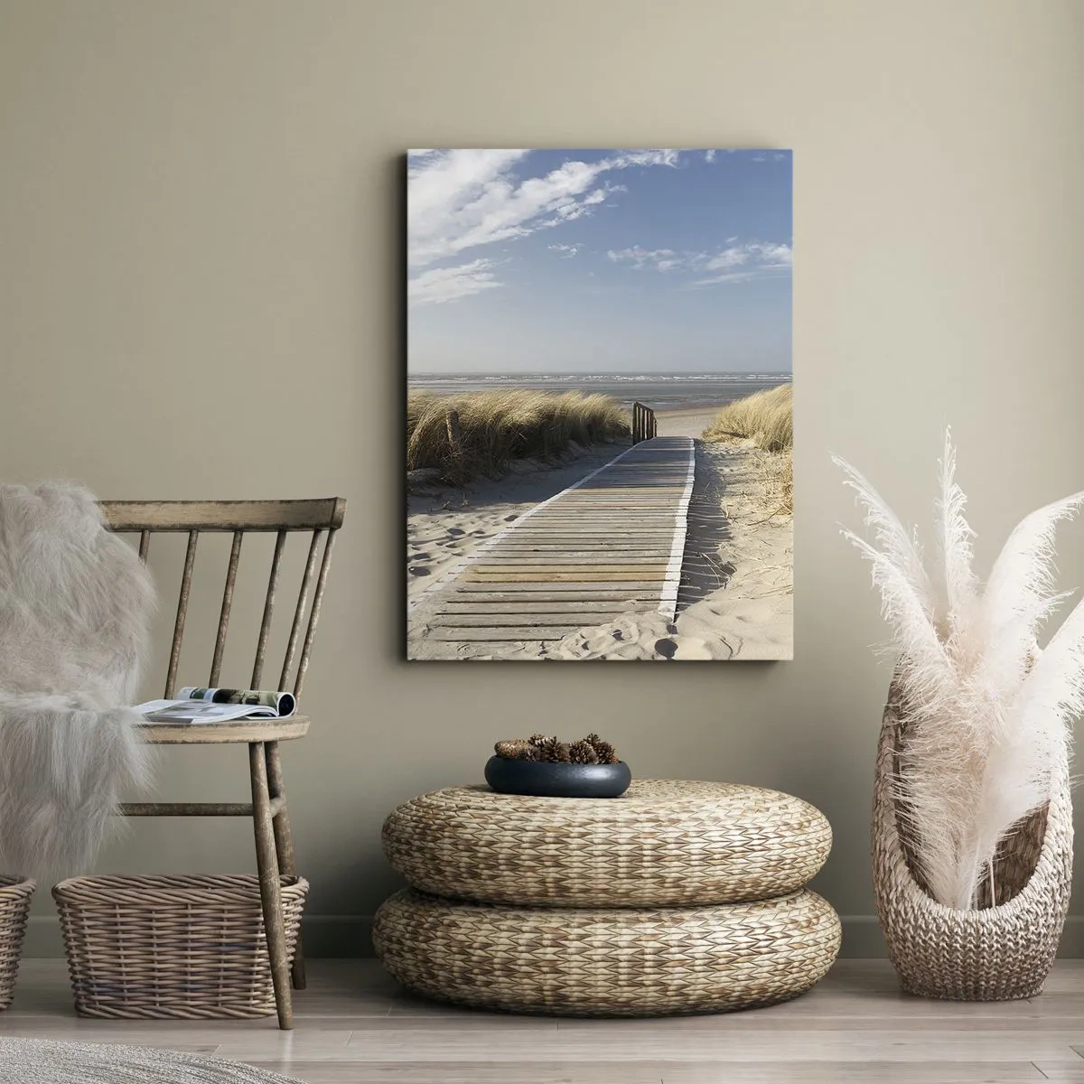 Obraz na plátne - Za dunou, v šumení trávy - 50x70 cm