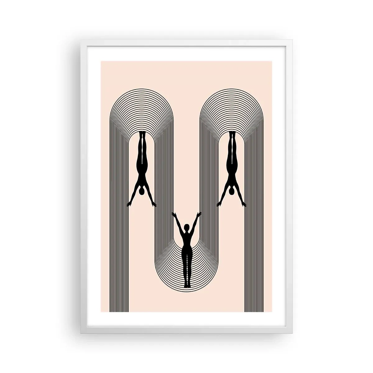 Plagát v bielom ráme - Hore nohami - 50x70 cm