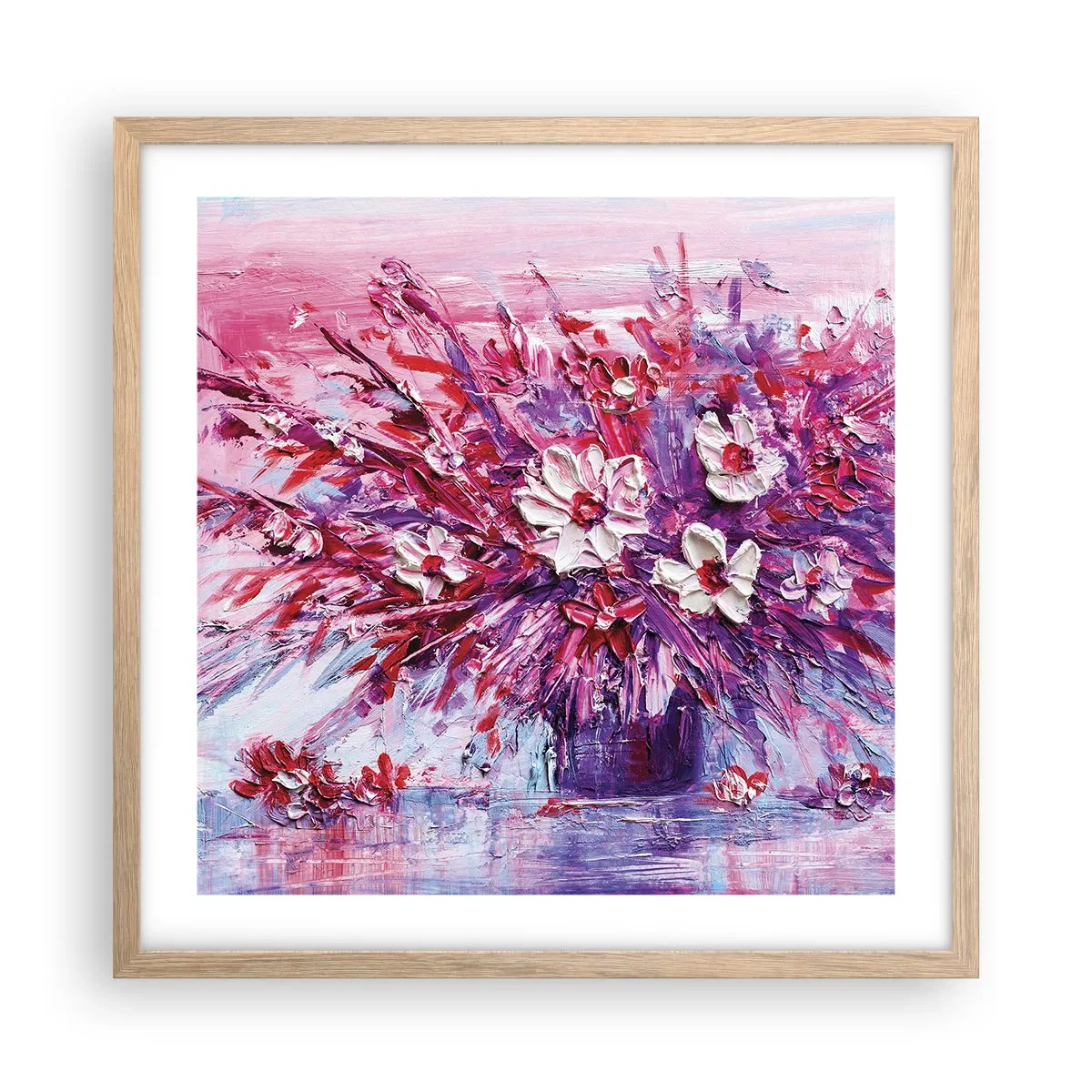 Plagát v ráme zo svetlého duba - Nevinnosť a vášeň - 50x50 cm