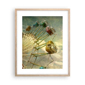 Plagát v ráme zo svetlého duba - Bude, bude zábava… - 40x50 cm