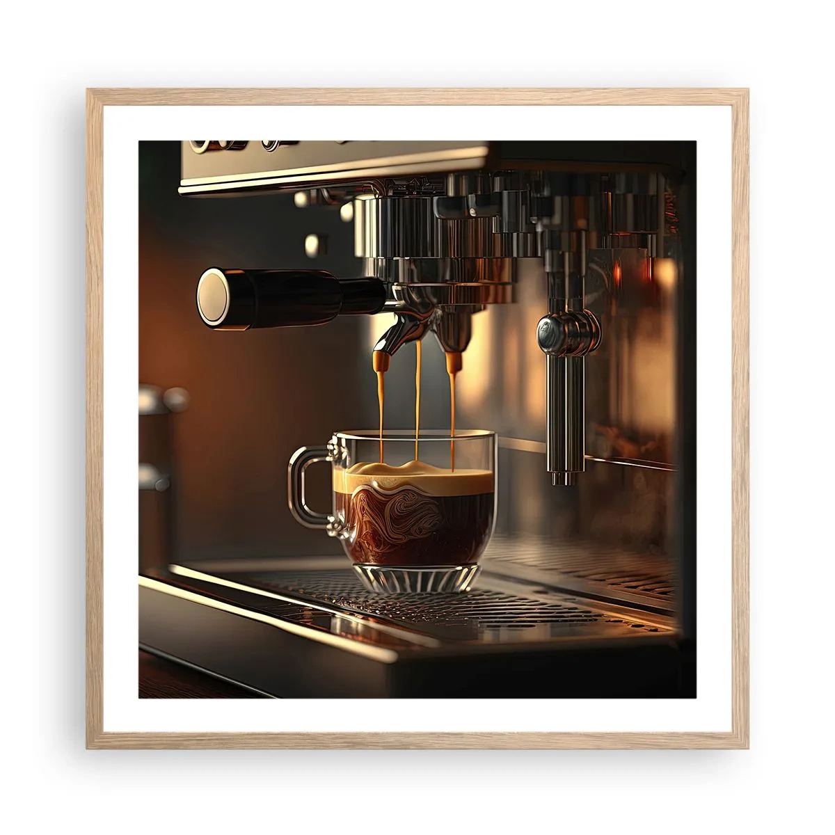 Plagát v ráme zo svetlého duba - Zmyselná zmes - 60x60 cm