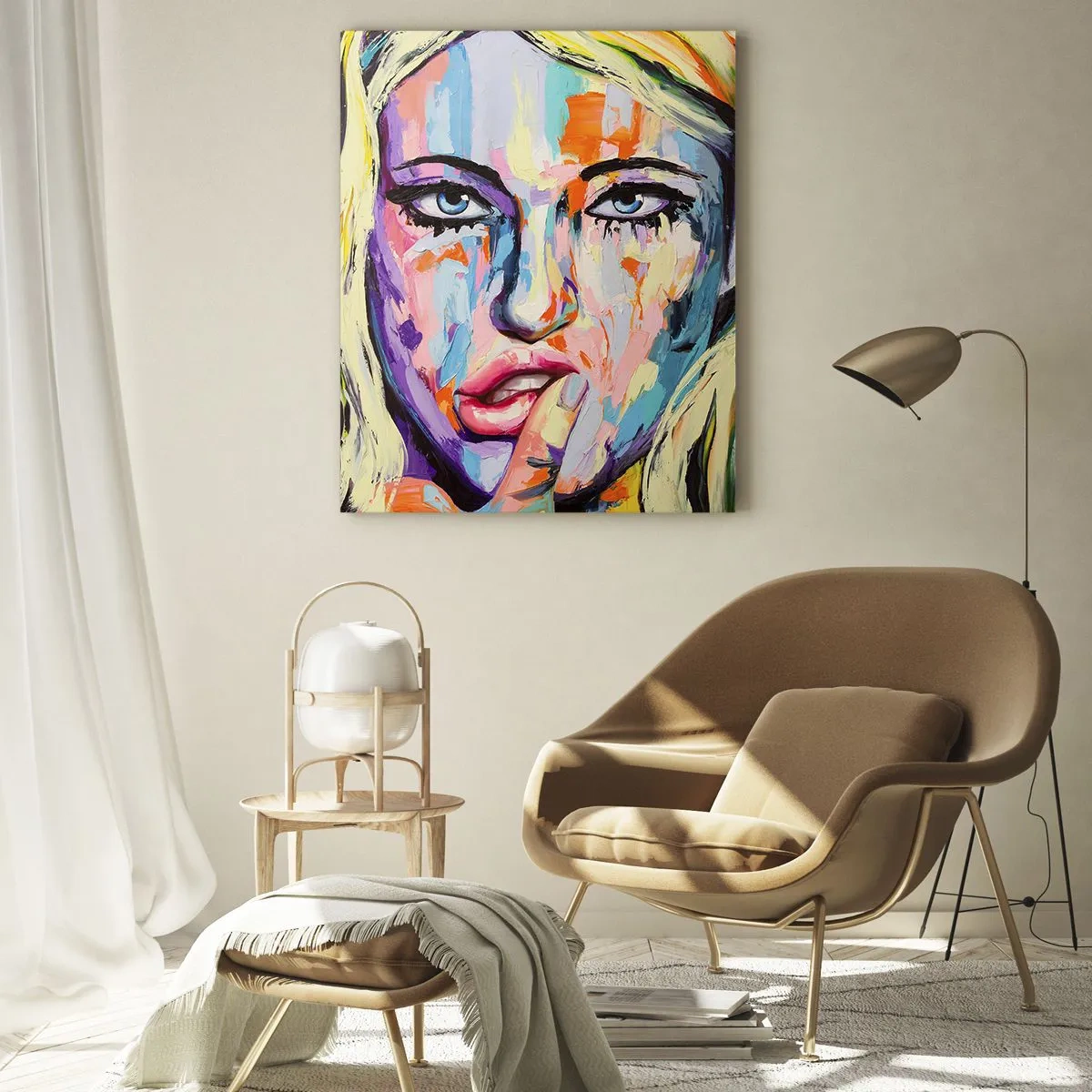 Obraz na skle - Pozri sa jej priamo do očí - 70x100 cm