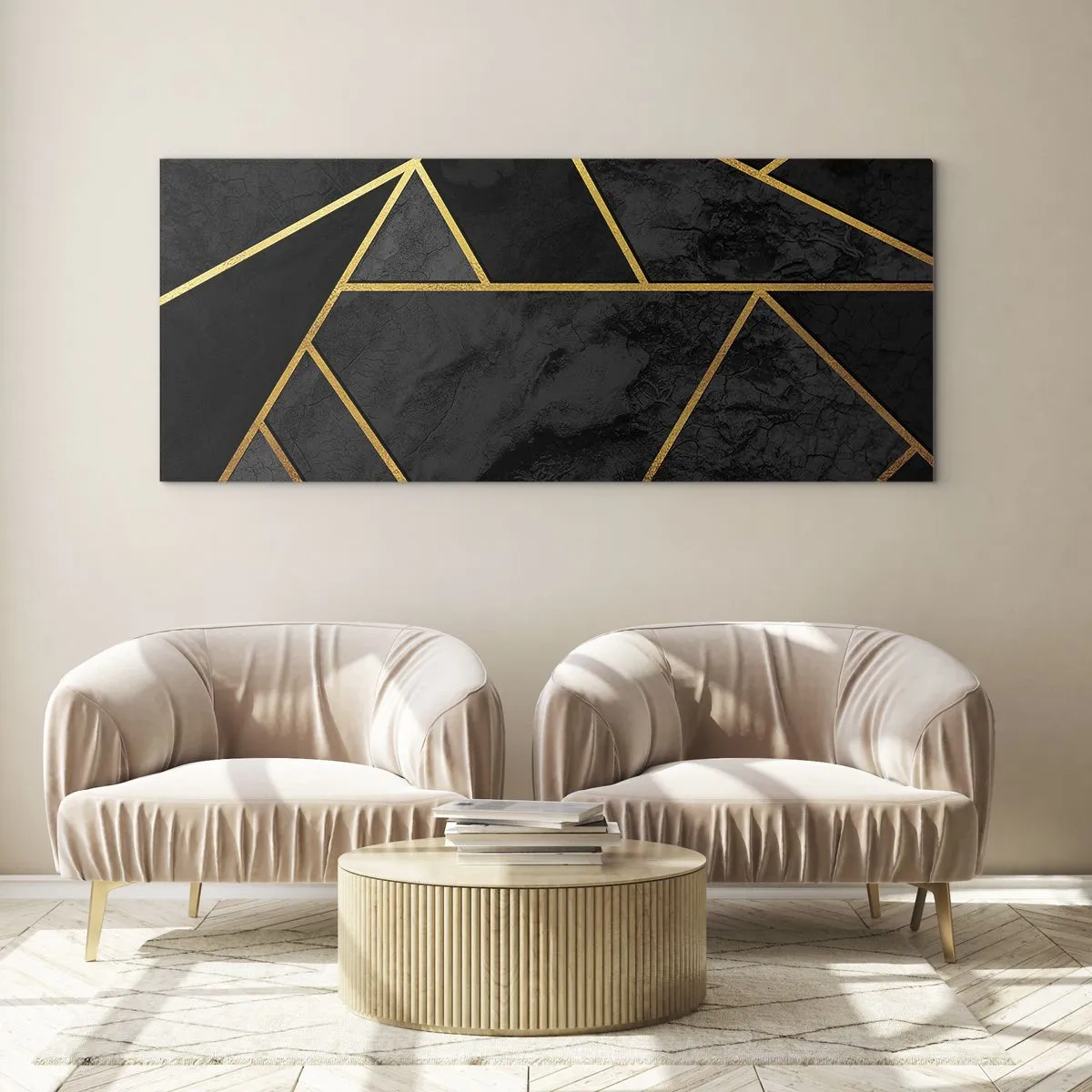 Obraz na skle - Temnota a svetlo - 160x50 cm