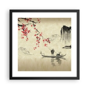 Plagát v čiernom ráme - V krajine kvitnúcich čerešní - 40x40 cm