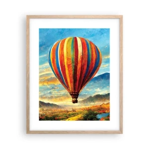 Plagát v ráme zo svetlého duba - V tichu je toho vidieť viac - 40x50 cm