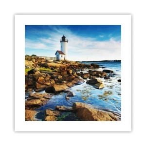 Plagát - Vráťte sa šťastne, čakám - 40x40 cm