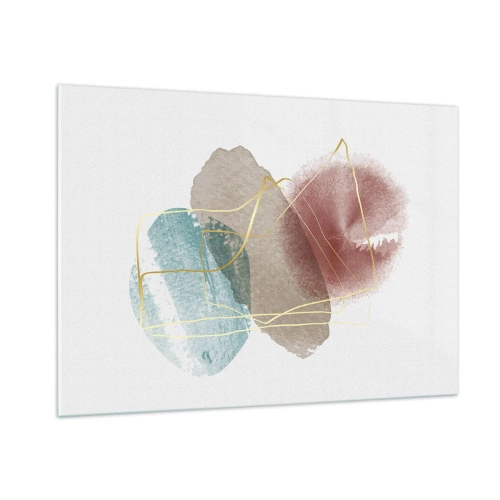 Obraz na skle - Korálky priestoru - 100x70 cm