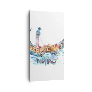 Obraz na plátne - Plávame mestom - 65x120 cm