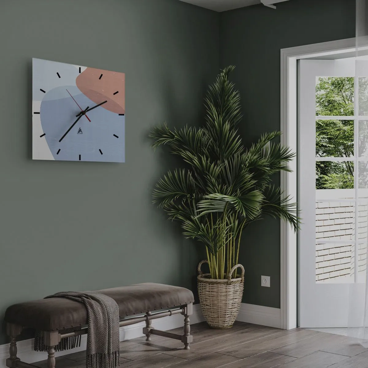 Nástenné hodiny - Pastelové vzťahy - 30x30 cm