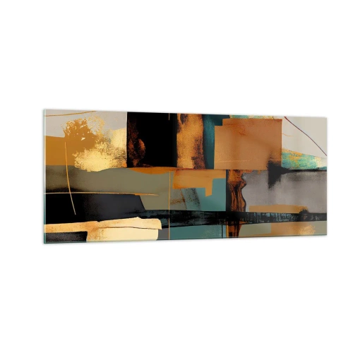 Obraz na skle - Abstrakcia – svetlo a tieň - 100x40 cm