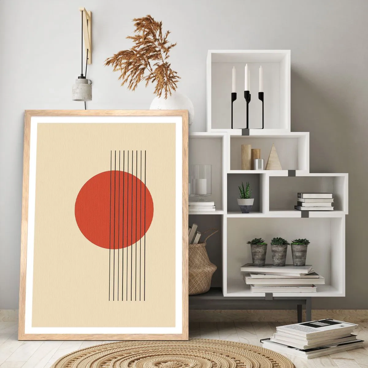 Plagát v ráme zo svetlého duba - Stále dookola - 61x91 cm