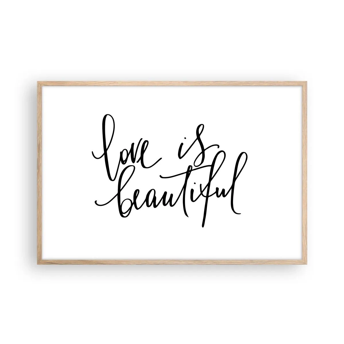 Plagát v ráme zo svetlého duba - Prečítaj a zopakuj - 91x61 cm