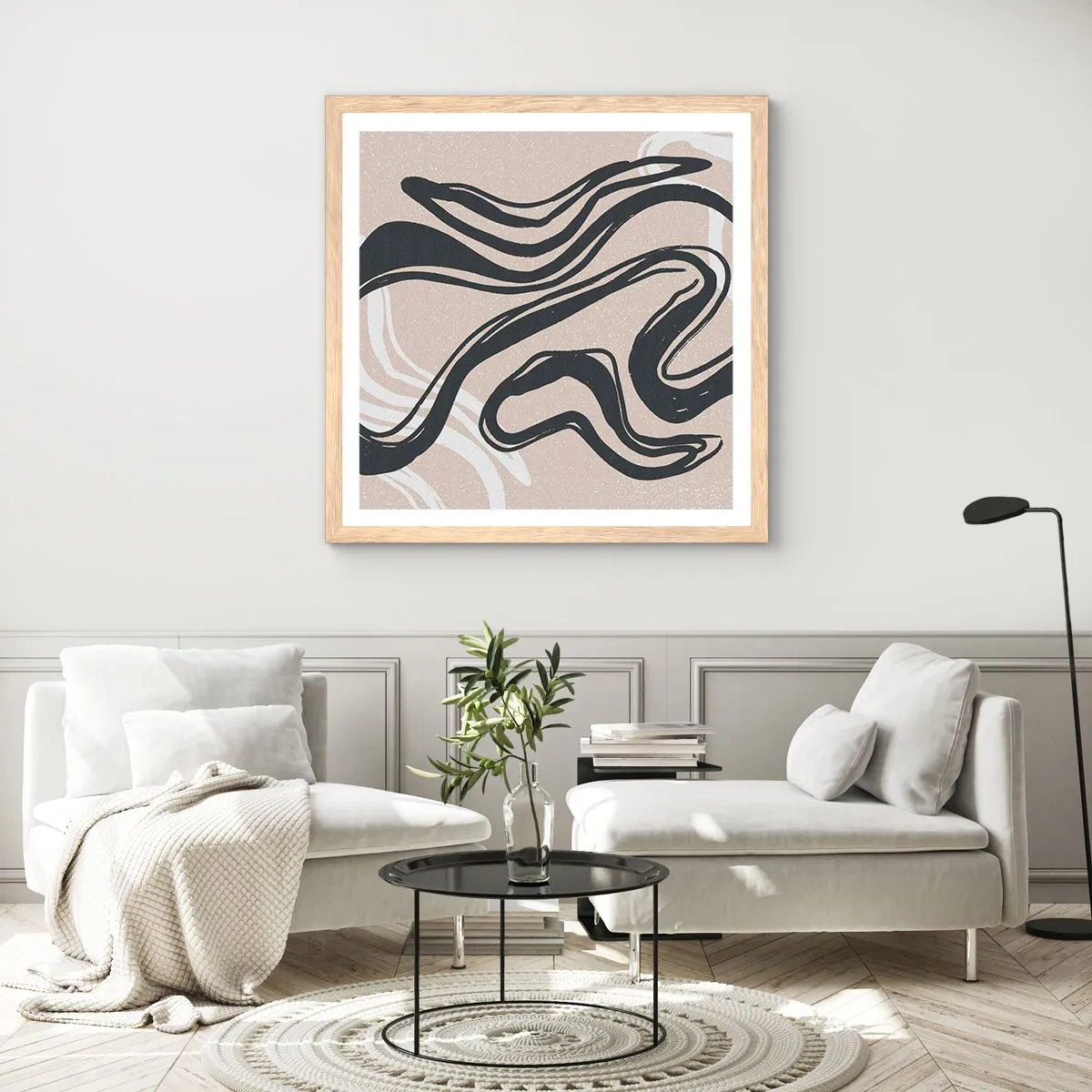 Plagát v ráme zo svetlého duba - Znásobená expresia - 60x60 cm