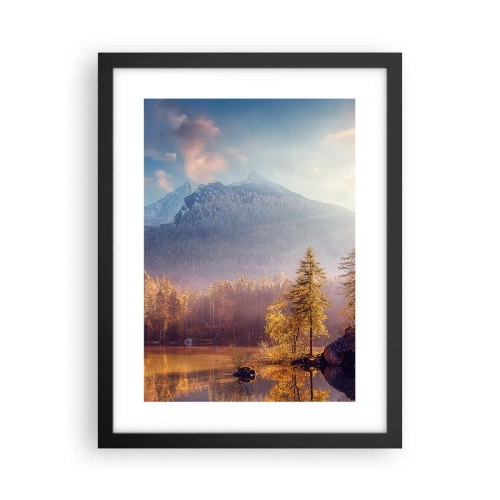 Plagát v čiernom ráme - V horách a údoliach - 30x40 cm