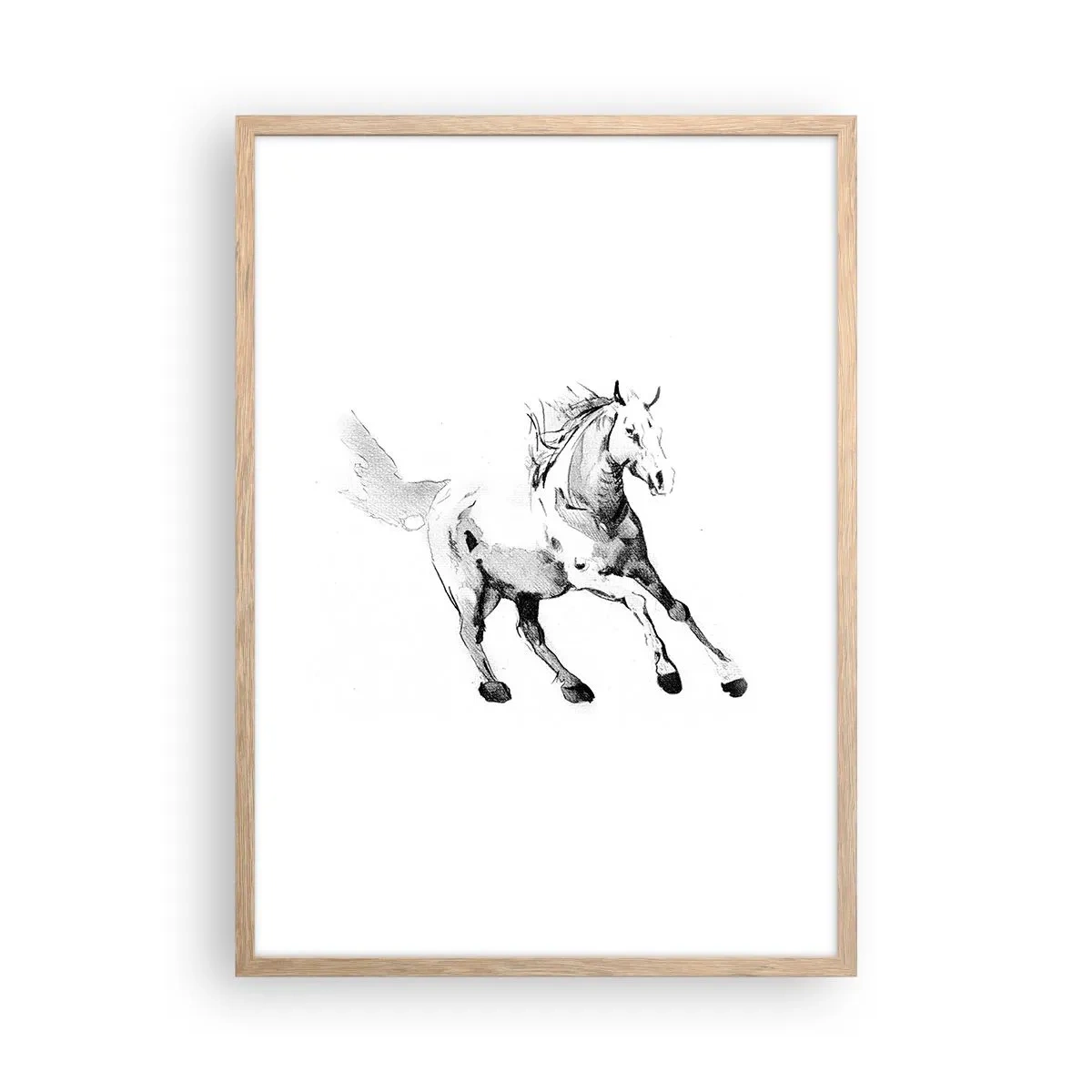 Plagát v ráme zo svetlého duba - Neskrotená duša - 50x70 cm