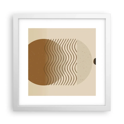 Plagát v bielom ráme - O pôvode geometrických obrazcov - 30x30 cm