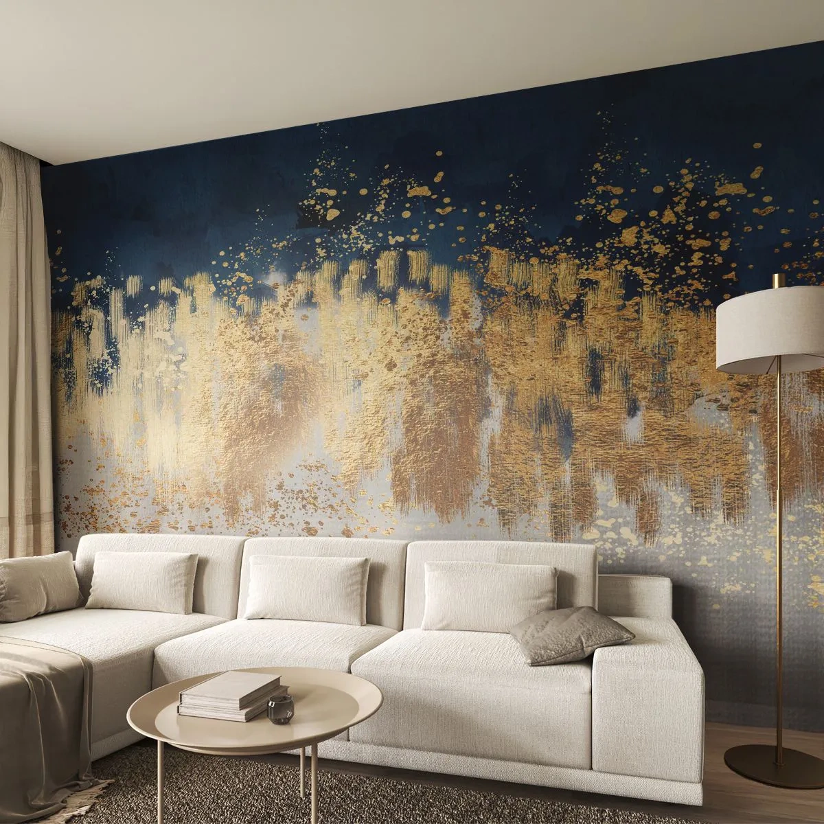Fototapeta Premium Sand - Moderná kompozícia s iskrou - Kus, Art Deco, Glamour - 150x105 cm