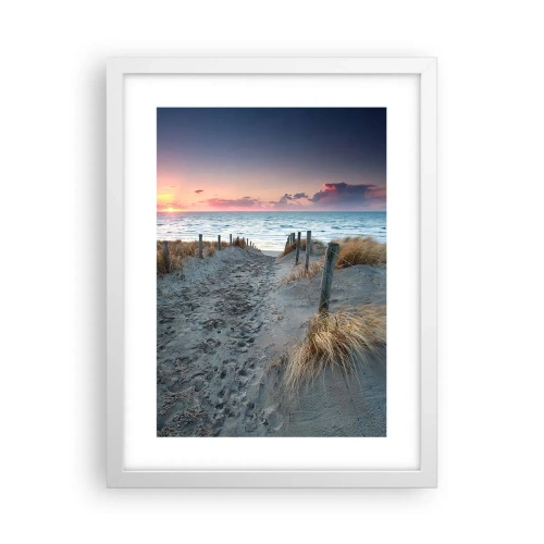 Plagát v bielom ráme - Šiel by som s tebou na kraj světa… - 30x40 cm