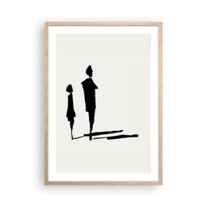 Plagát v ráme zo svetlého duba - Určite spolu? - 50x70 cm