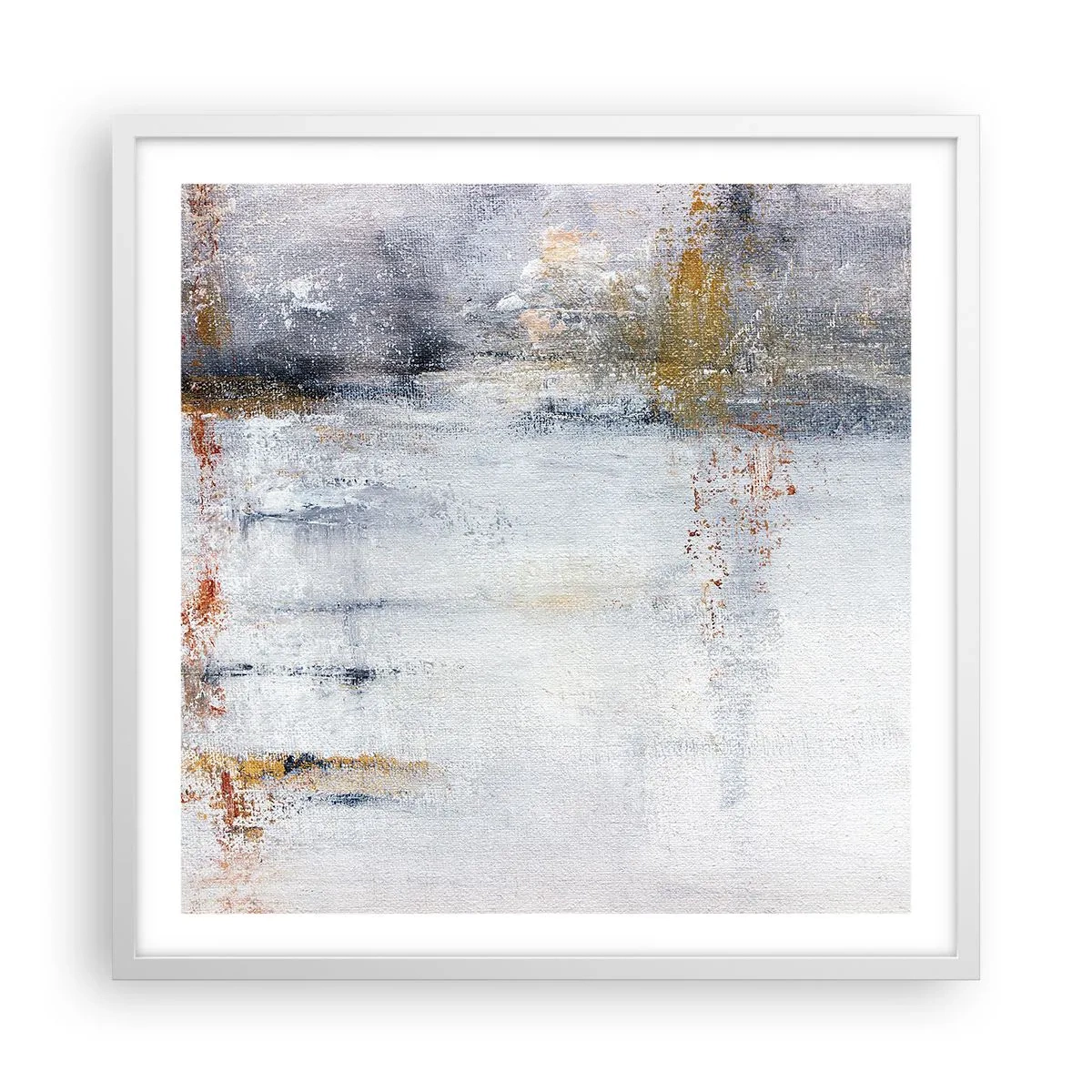 Plagát v bielom ráme - Za závojom vzduchu - 60x60 cm