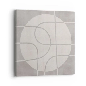 Obraz na plátne - Kruhovo a priamo - 30x30 cm