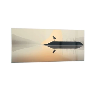 Obraz na skle - Pán na jazere - 100x40 cm
