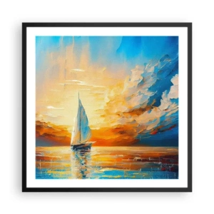 Plagát v čiernom ráme - Plavba v zlate - 60x60 cm