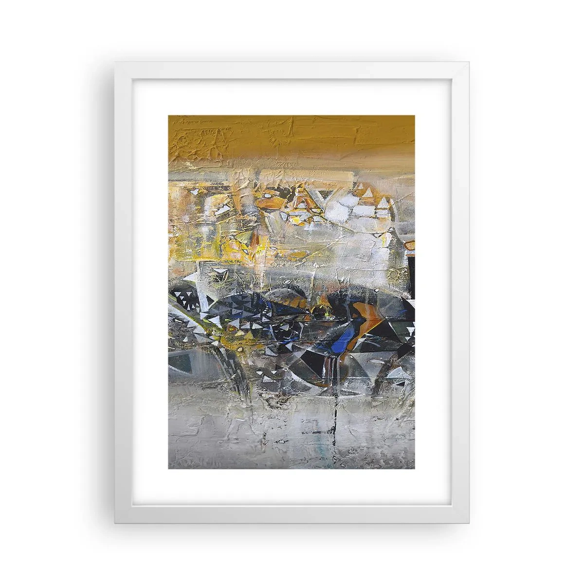 Plagát v bielom ráme - Všetko sa podarí - 30x40 cm