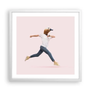 Plagát v bielom ráme - Štipka absurdity - 50x50 cm