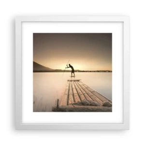 Plagát v bielom ráme - Pred odpočinkom - 30x30 cm