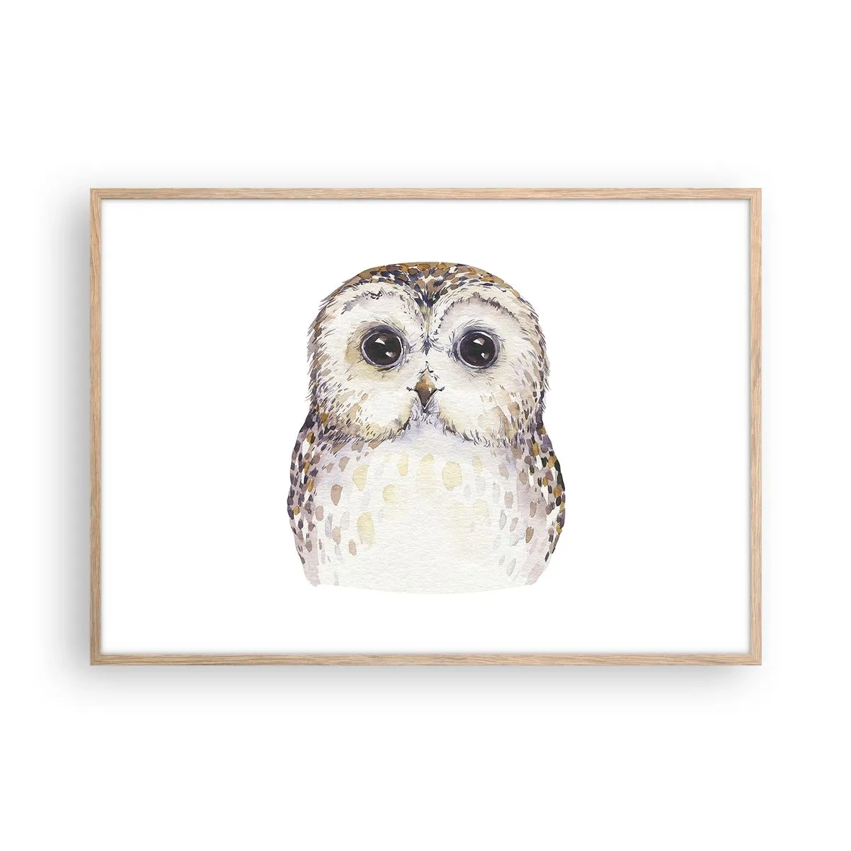 Plagát v ráme zo svetlého duba - Pozri sa mi do očí - 100x70 cm