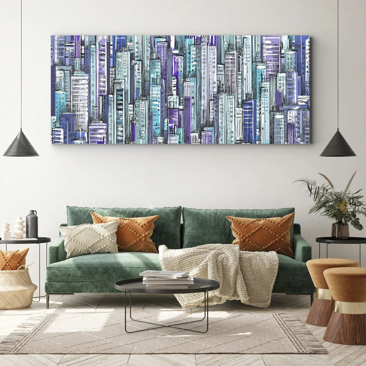 Obraz na plátne - Zmodralé od neba  - 100x40 cm